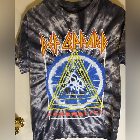 Retro Def Leppard Adrenalize  Cotton Tie Dye T-Shirt US Men's Size Medium NEW - Picture 1 of 3